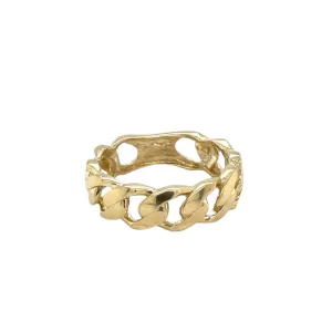 14K Gold Plain 7MM Miami Cuban Ring