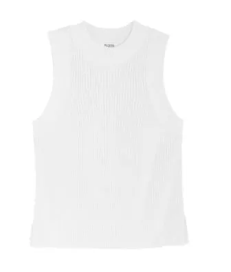 525 High Neck Sleeveless Tank with Side Slits
