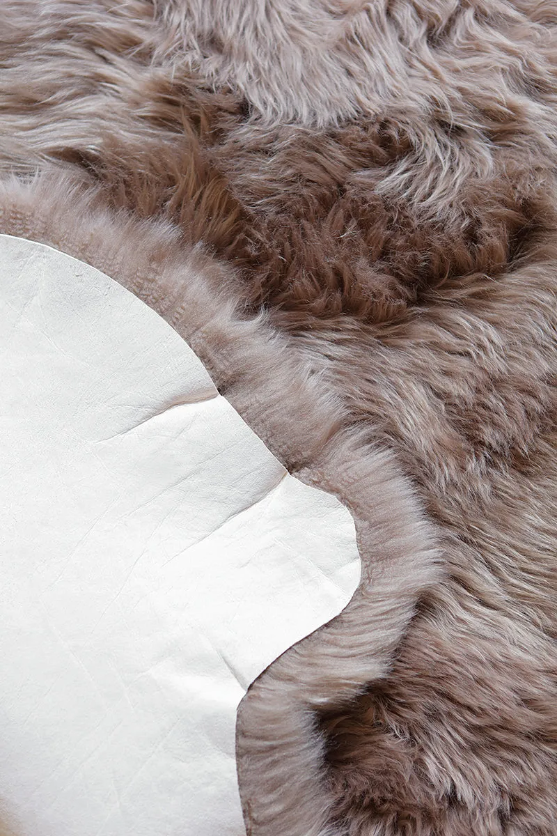 8-Pelt Large Sheepskin Area Rug - Grey Stone (6.2´ x  6.6´ )