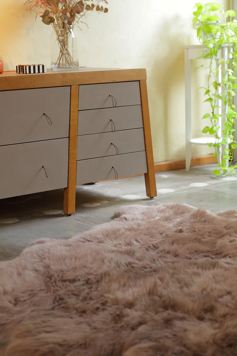 8-Pelt Large Sheepskin Area Rug - Grey Stone (6.2´ x  6.6´ )