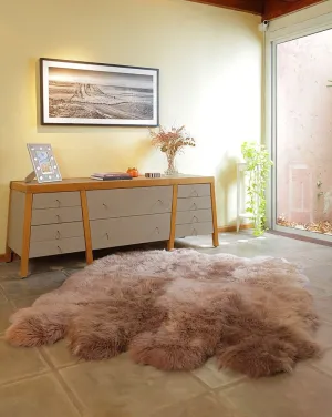 8-Pelt Large Sheepskin Area Rug - Grey Stone (6.2´ x  6.6´ )