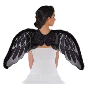 Angel Wings Black Marabou Faux Fur