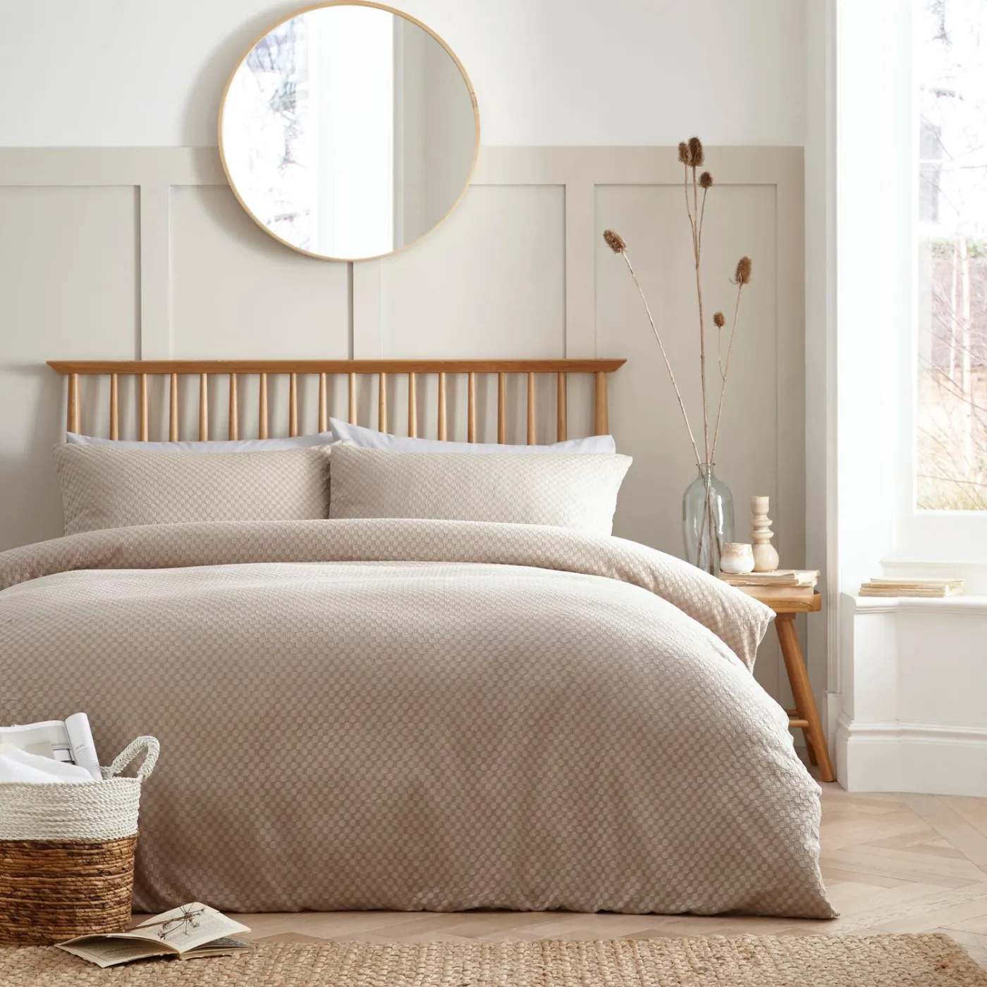 Appletree Santos Duvet Set | Stone