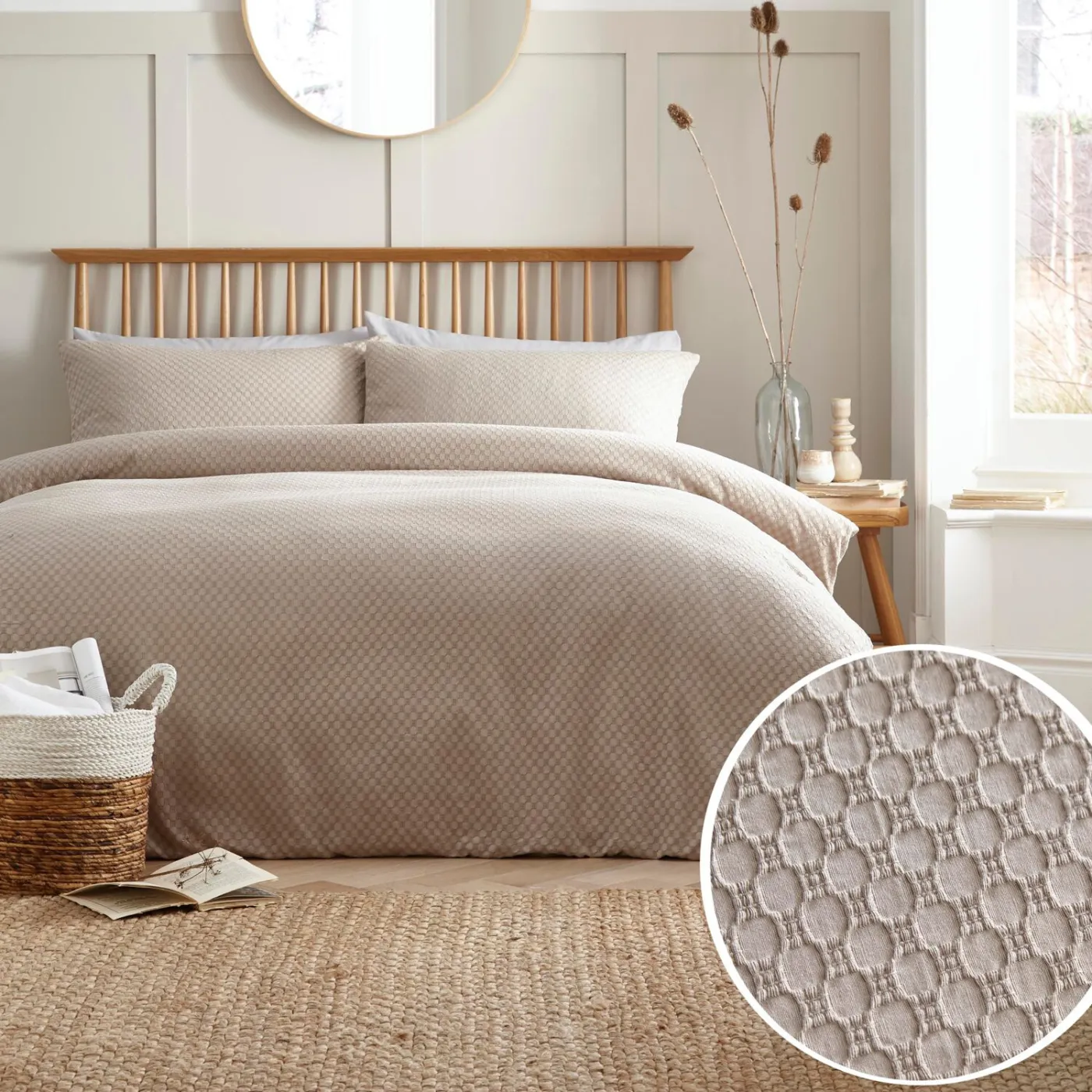 Appletree Santos Duvet Set | Stone