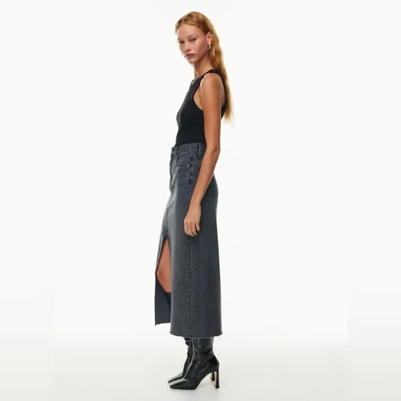 Aritzia Denim Forum The '90s Vintage Maxi Jean Skirt