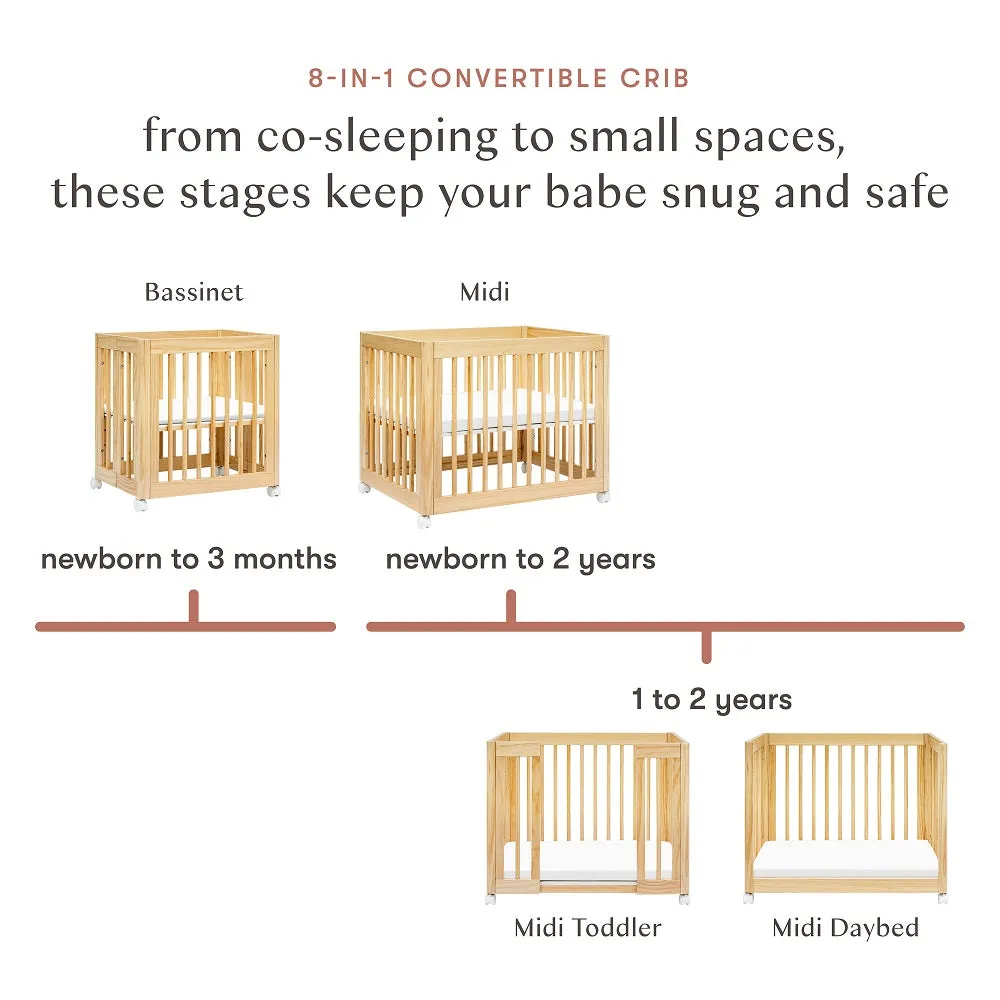 Babyletto Yuzu 8-in-1 Crib with All-Stages Conversion Kits (Natural) IN-STOCK