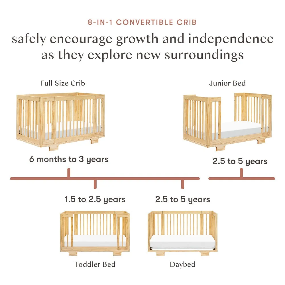 Babyletto Yuzu 8-in-1 Crib with All-Stages Conversion Kits (Natural) IN-STOCK