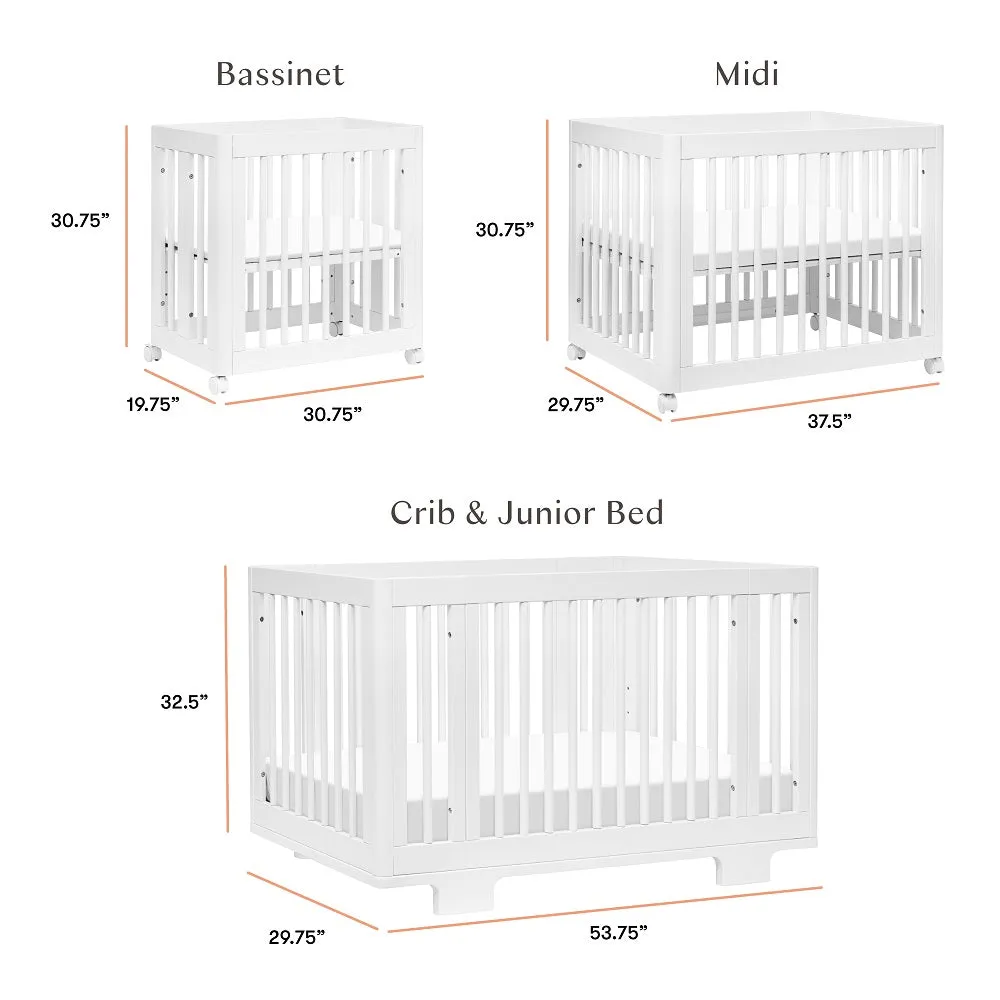 Babyletto Yuzu 8-in-1 Crib with All-Stages Conversion Kits (White) IN-STOCK