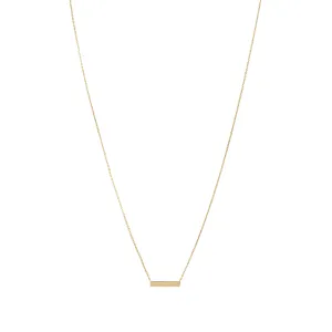 Bar Necklace - Solid Gold