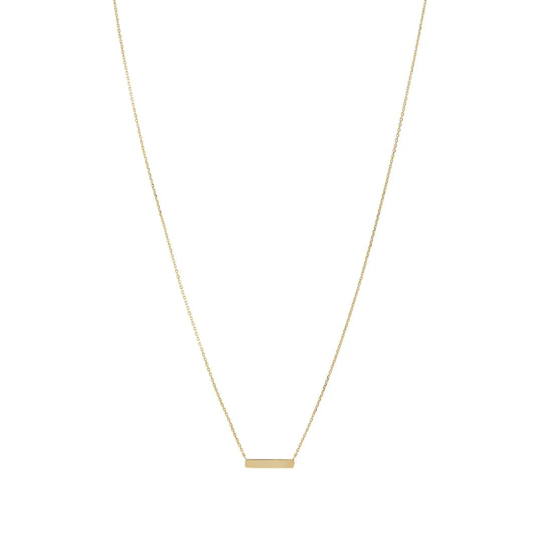Bar Necklace - Solid Gold