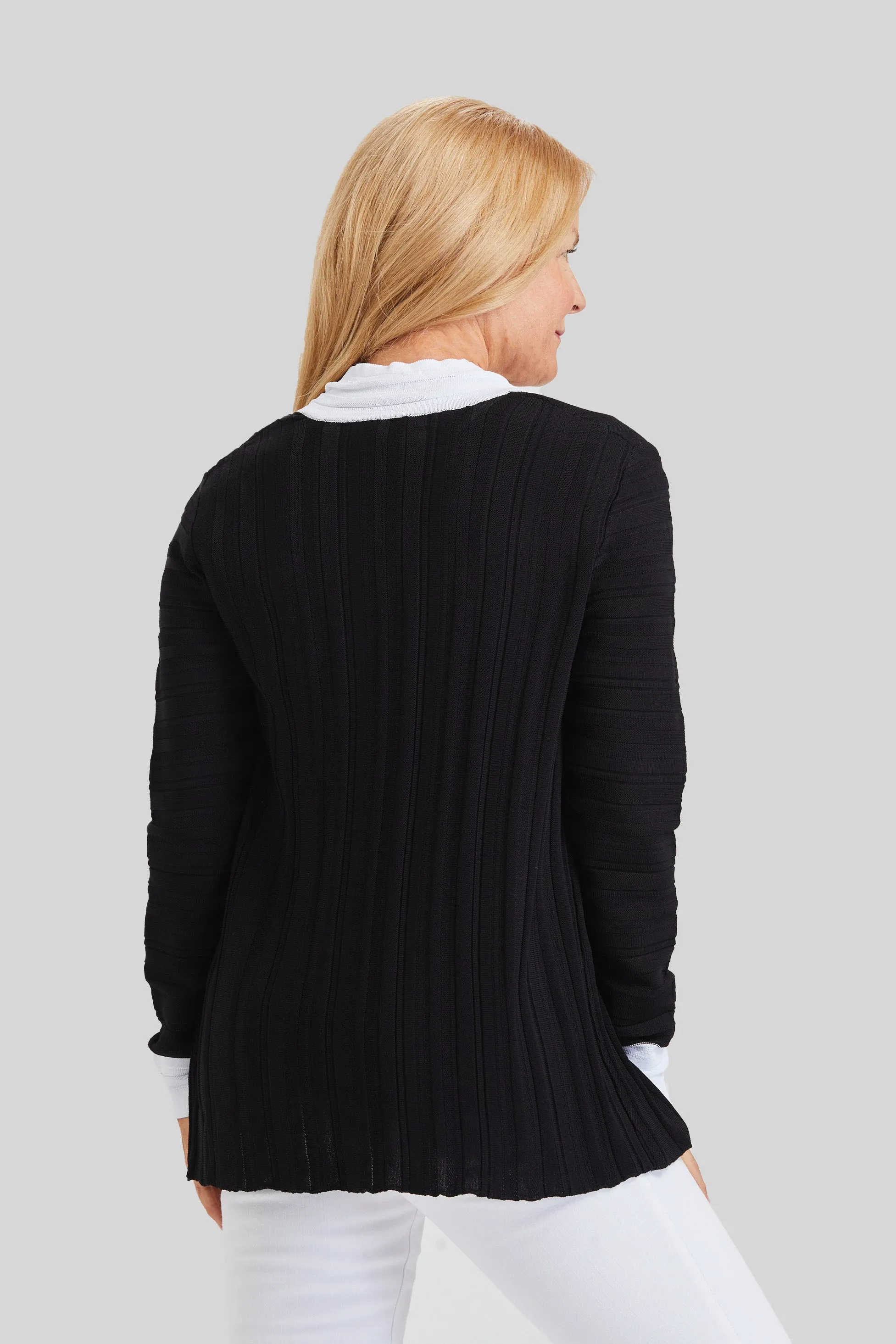 BBQ Whites Color Block Cardigan- FINAL SALE