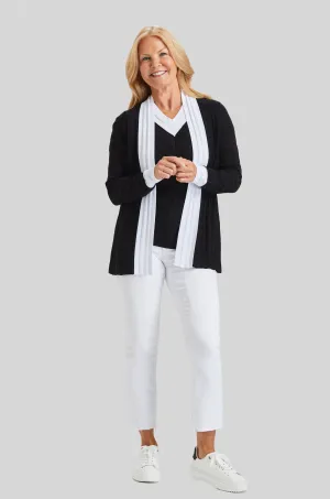 BBQ Whites Color Block Cardigan- FINAL SALE