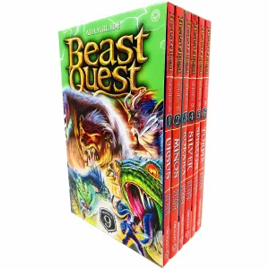 Beast Quest Pack: Series 9, 6 books Collection Set Demon Bull; Silver The Wild Terror; Spikefin The Water King