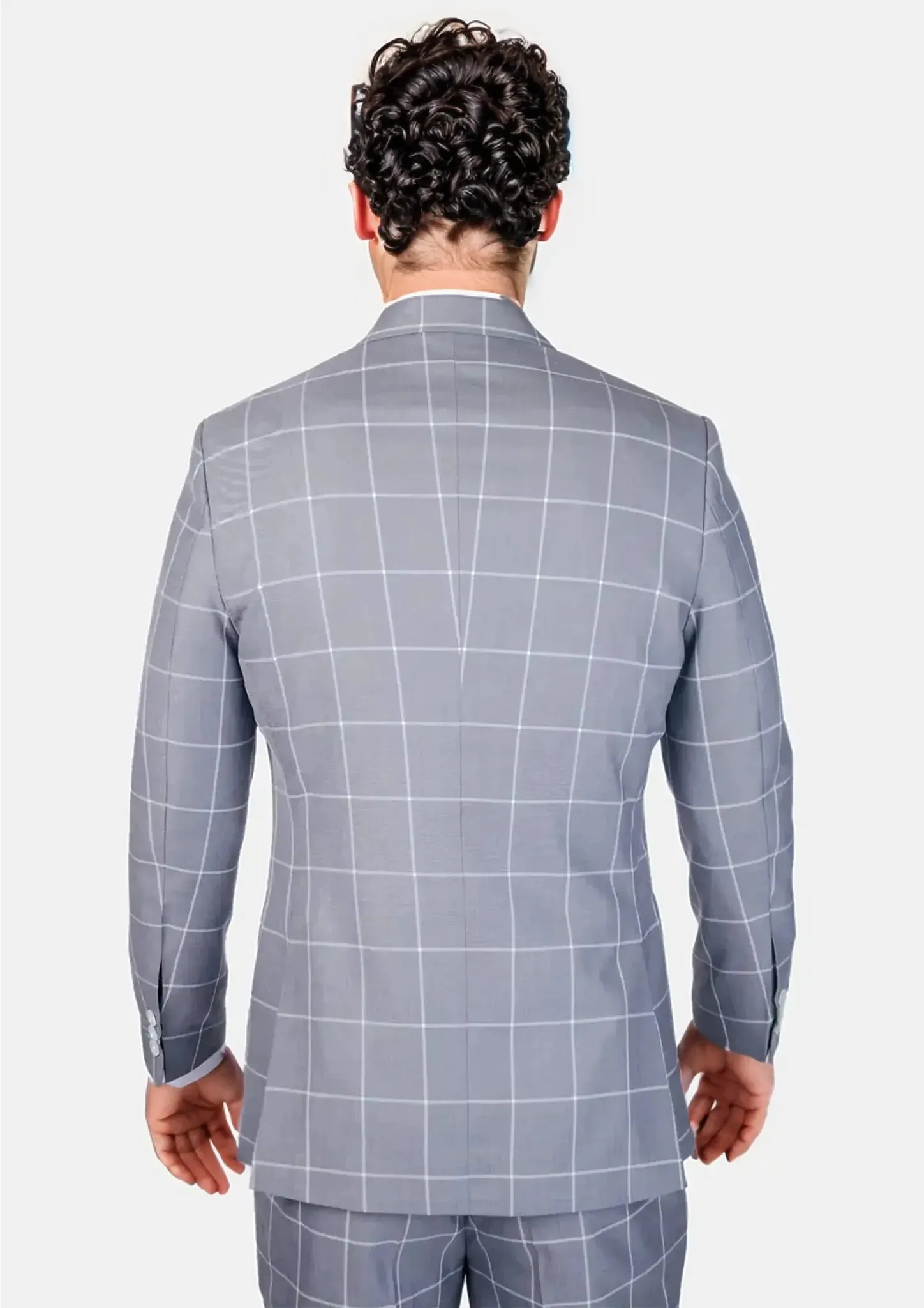 Beekman Powder Grey Windowpane Suit
