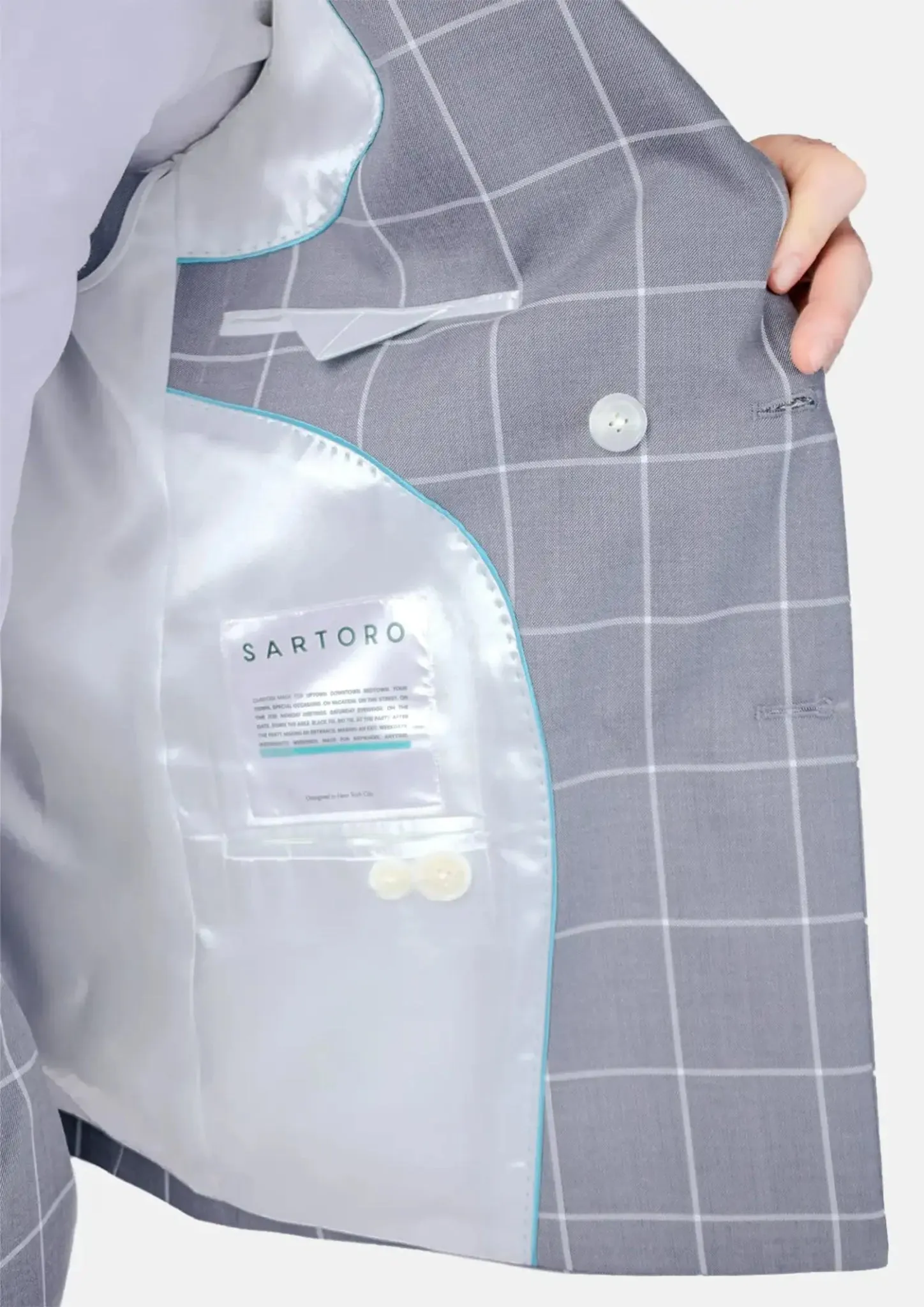Beekman Powder Grey Windowpane Suit