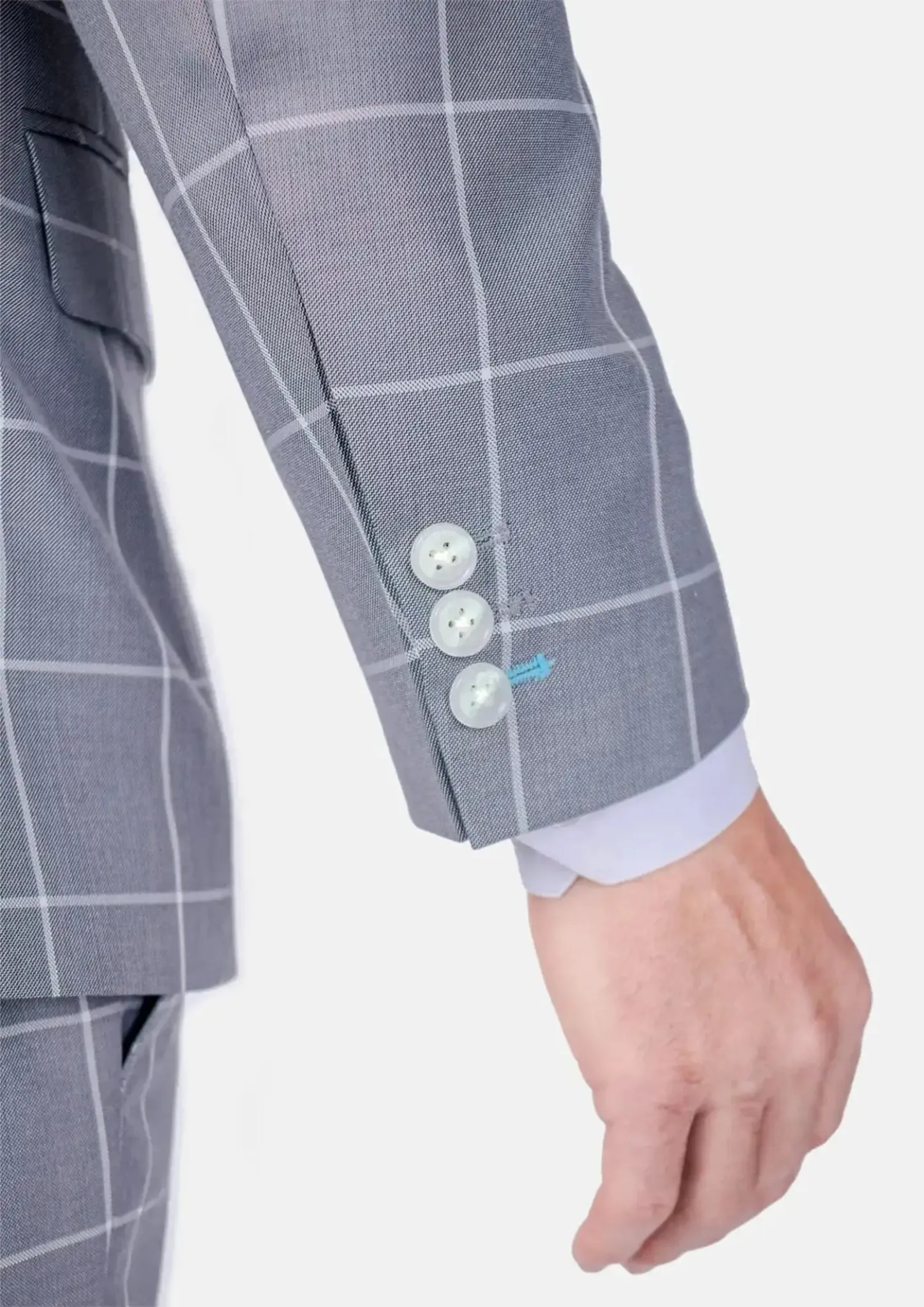Beekman Powder Grey Windowpane Suit