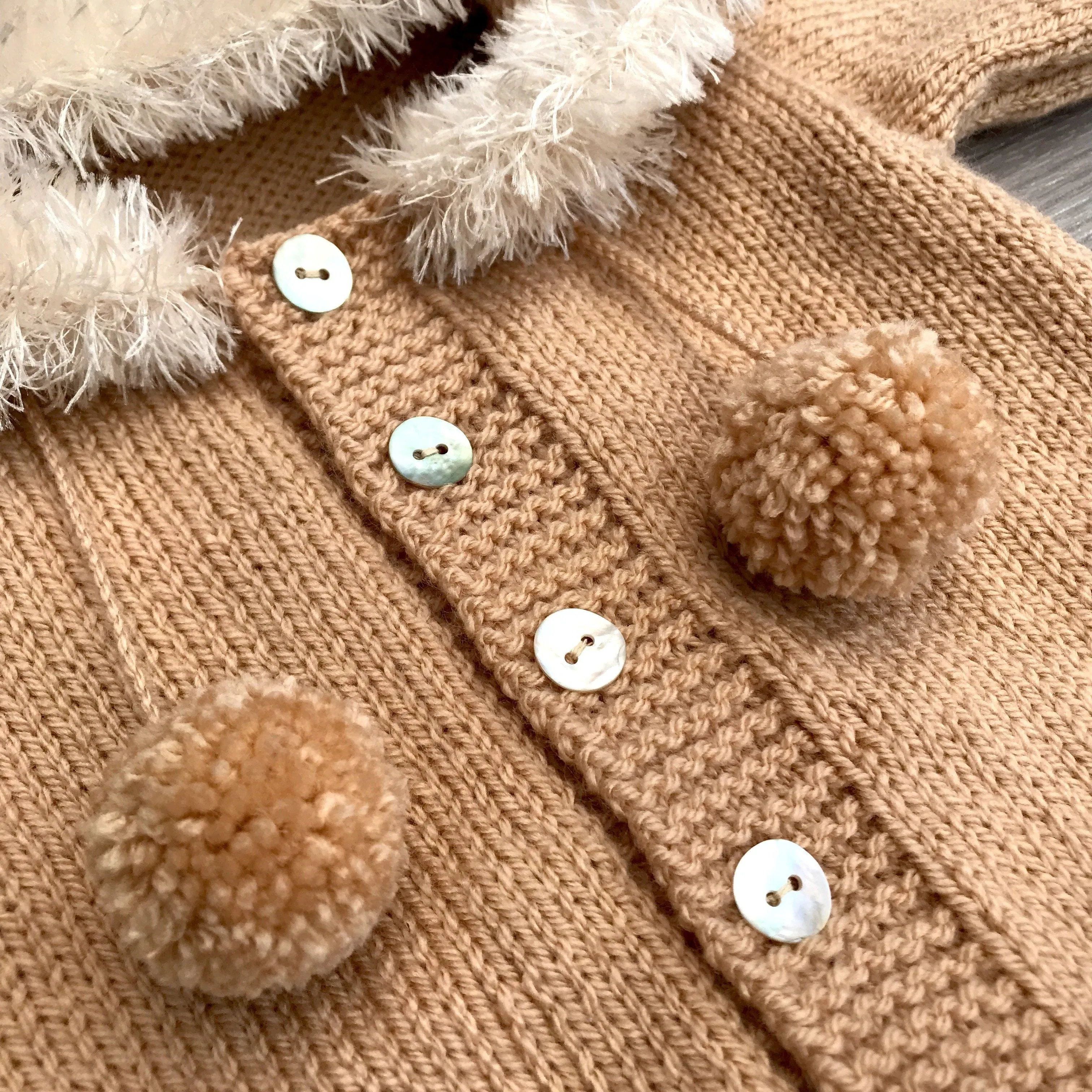 Bespoke Camel Faux Fur Hoodie