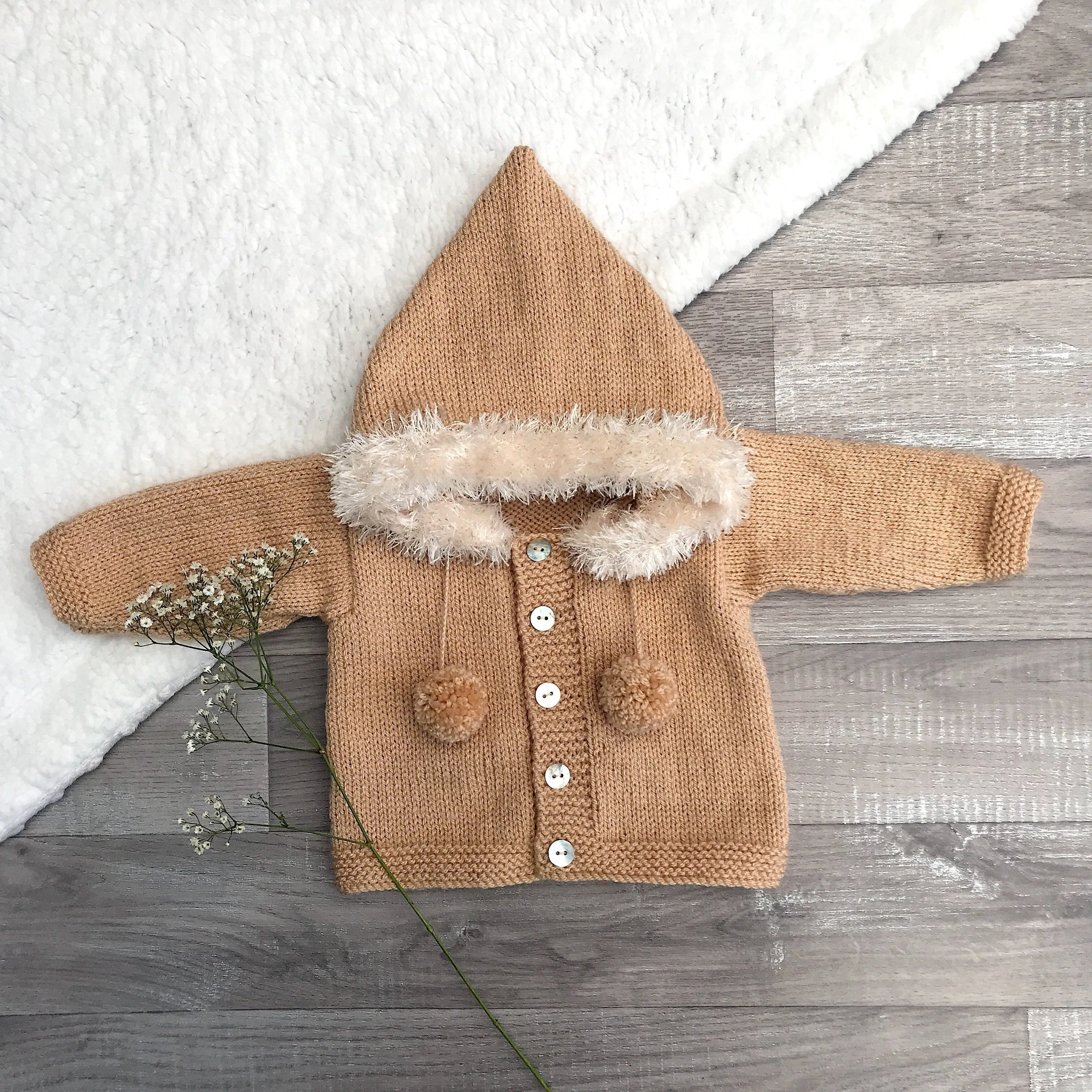 Bespoke Camel Faux Fur Hoodie