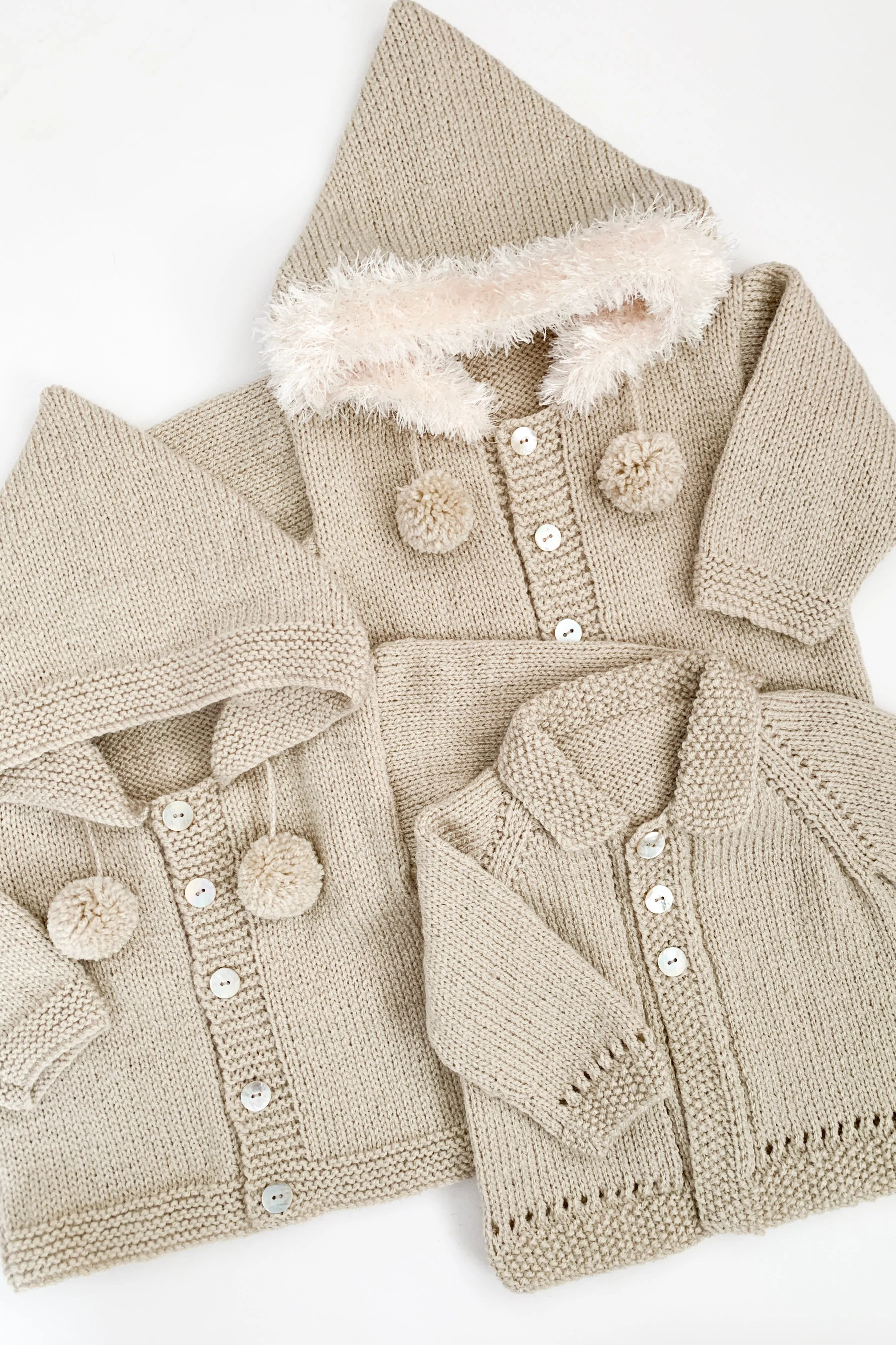 Bespoke Stone Faux Fur Hoodie