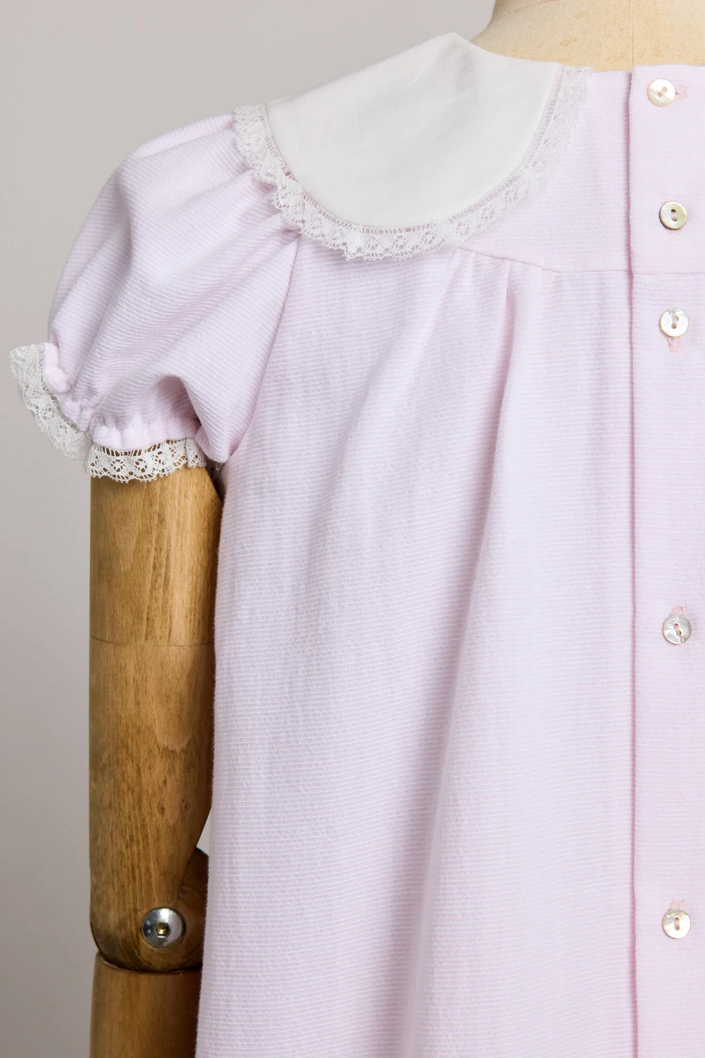 Bubble Dress in Plain Stripes Pink