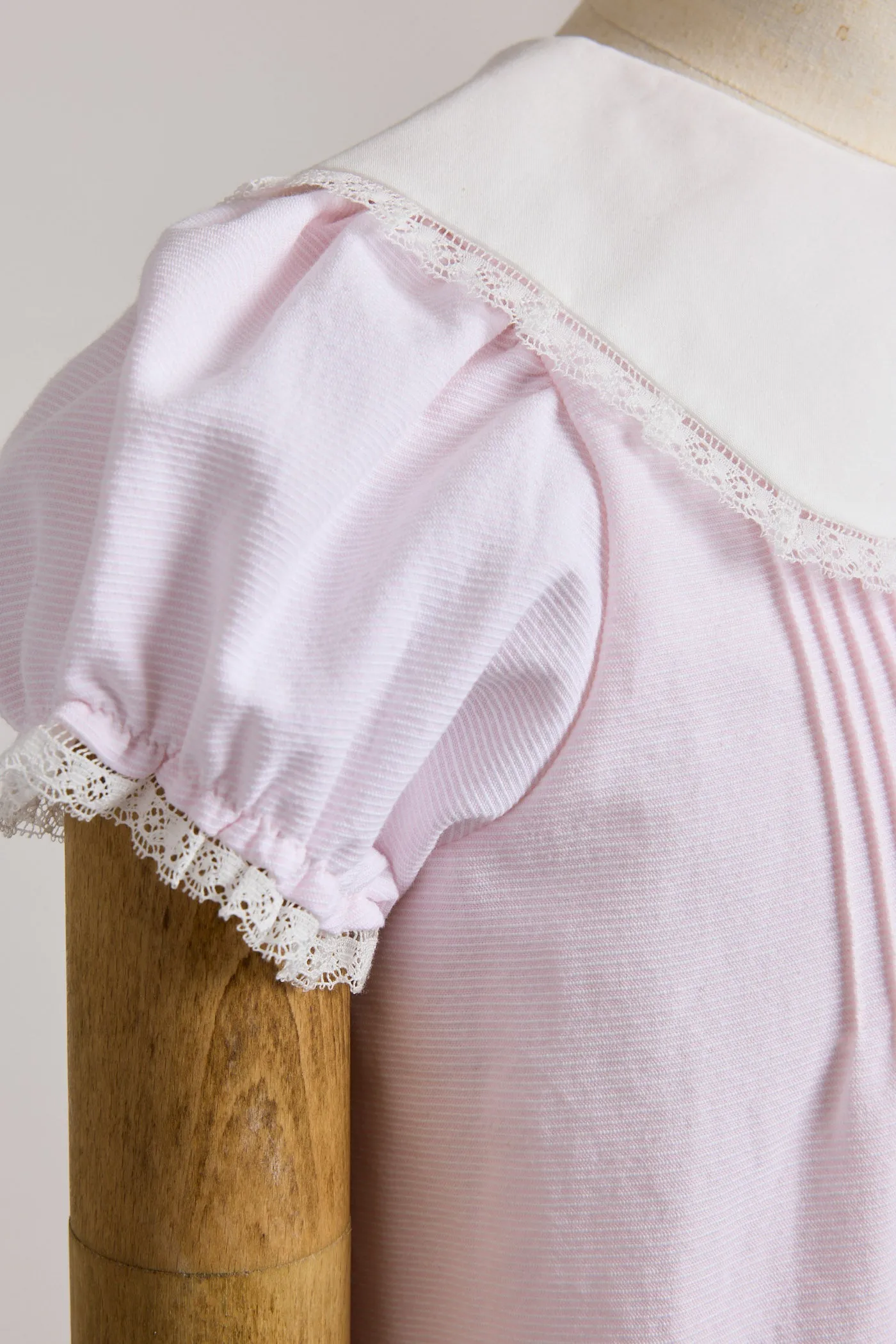 Bubble Dress in Plain Stripes Pink