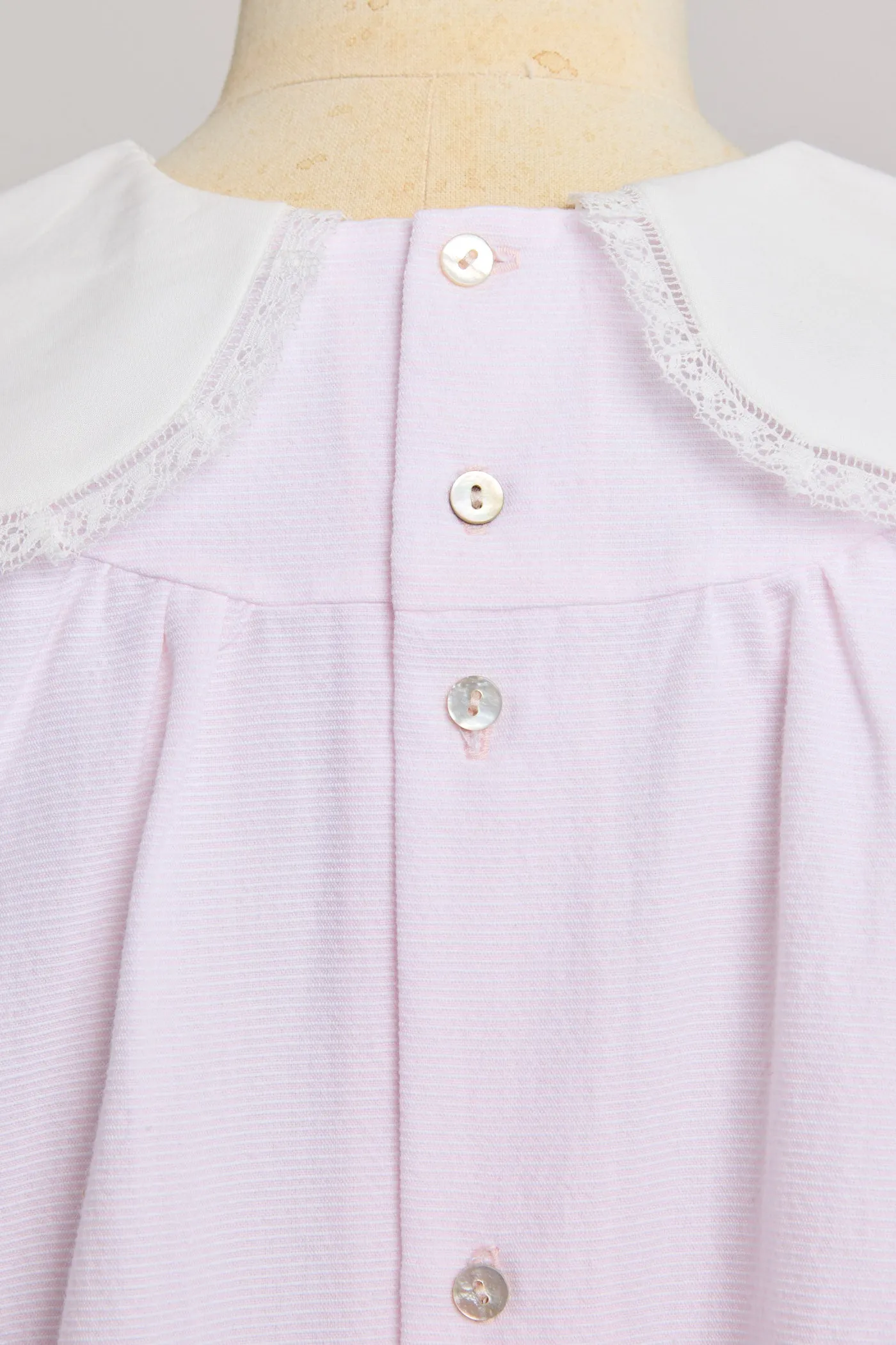 Bubble Dress in Plain Stripes Pink
