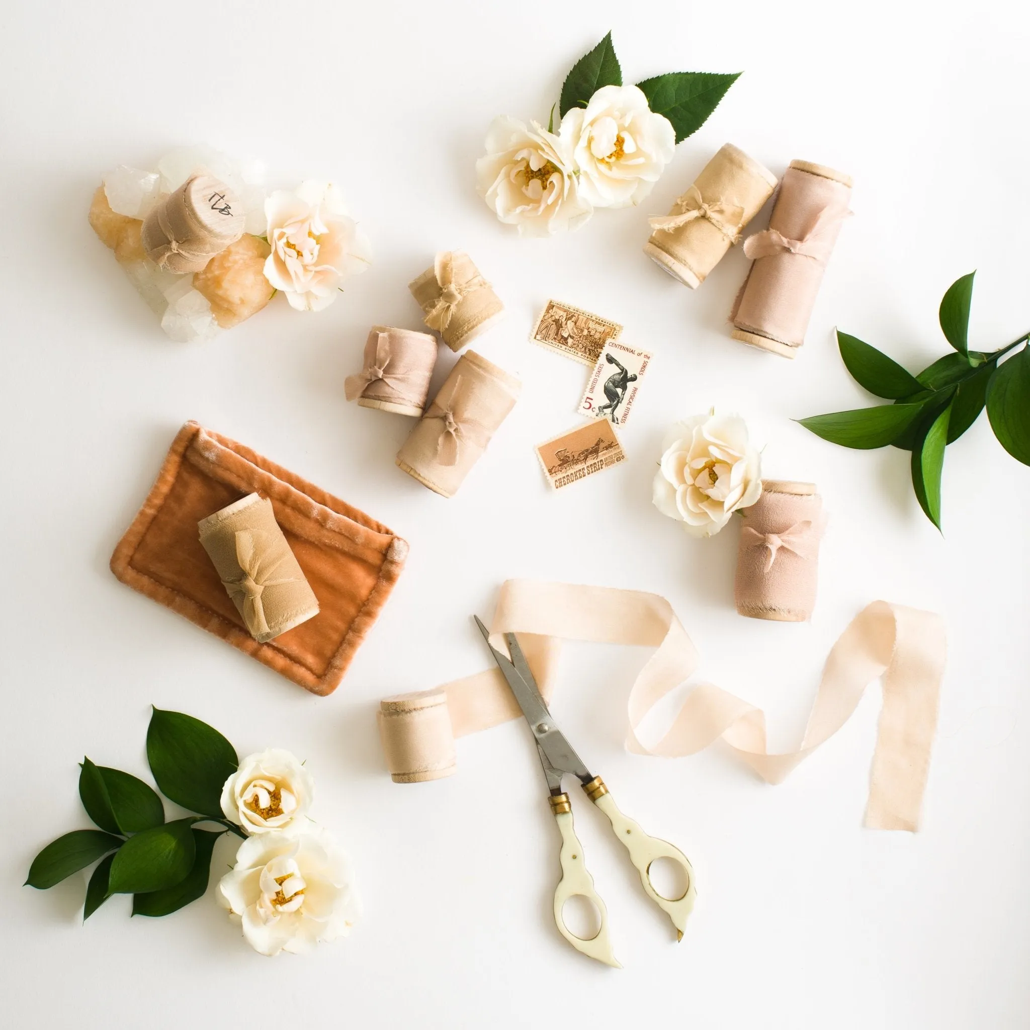 Champagne Silk Ribbon in Crepe de Chine