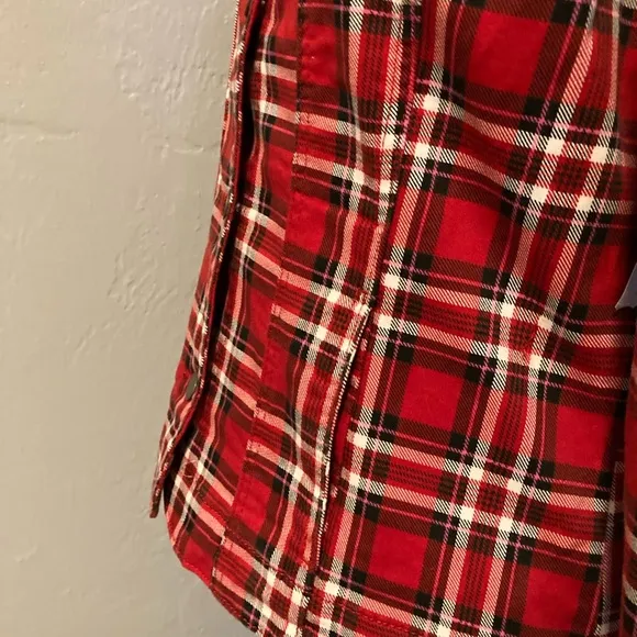 Charter Club Red Denim Plaid Jacket