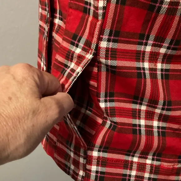 Charter Club Red Denim Plaid Jacket