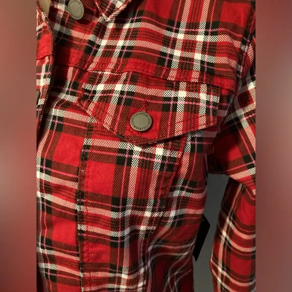 Charter Club Red Denim Plaid Jacket