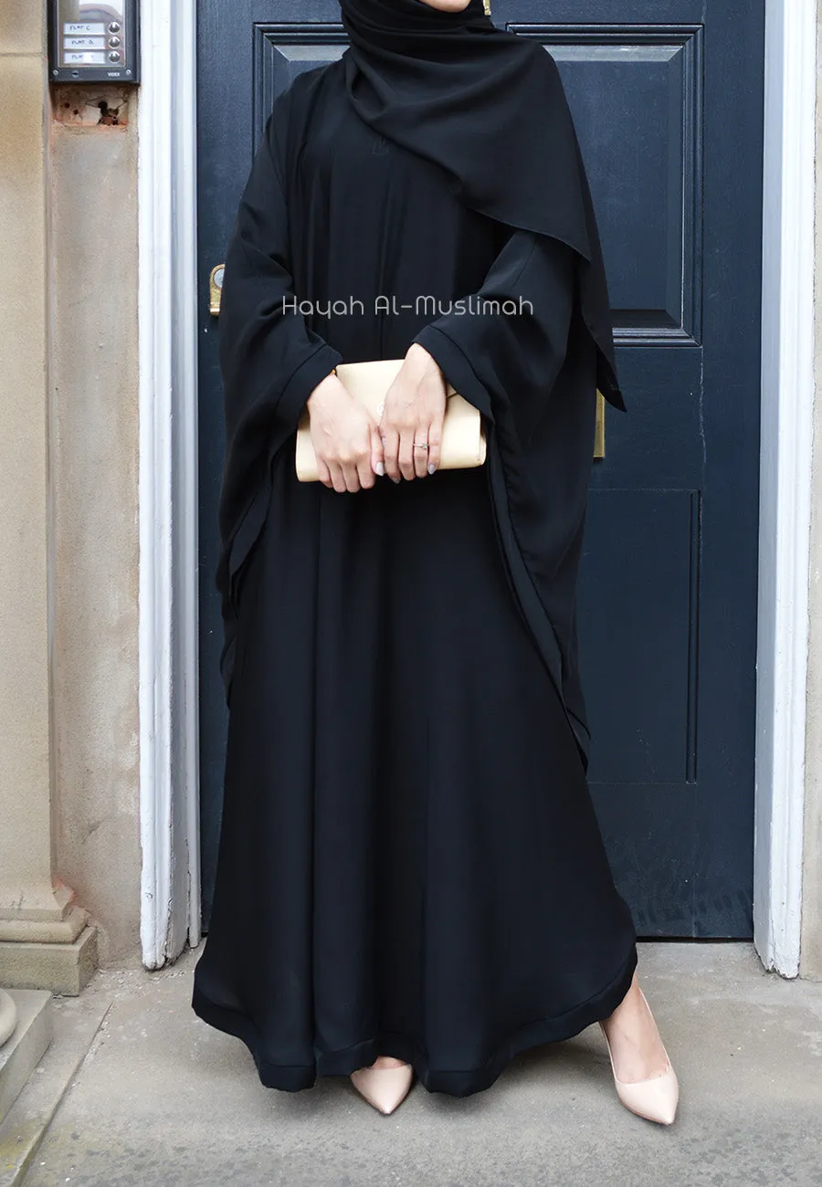 Classic Plain Black Butterfly Farasha