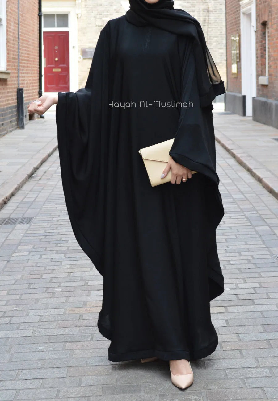Classic Plain Black Butterfly Farasha