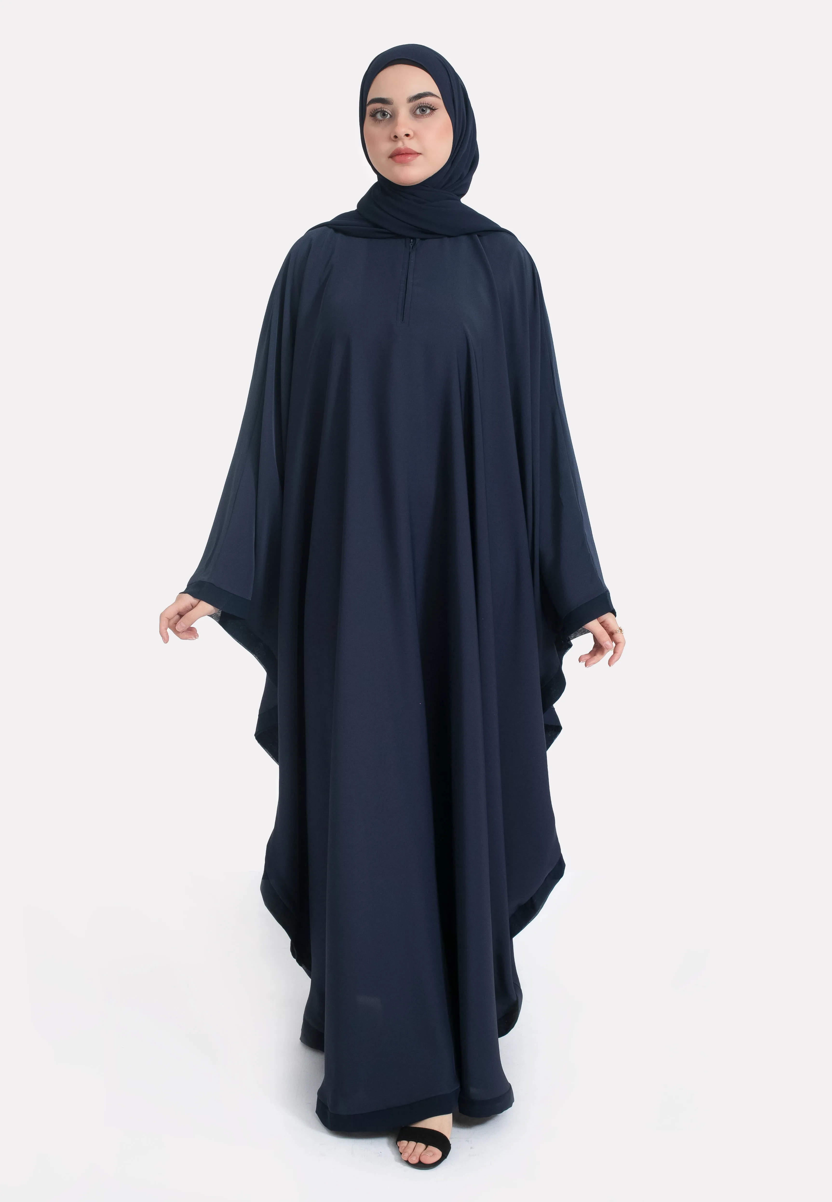 Classic Plain Navy Butterfly Farasha