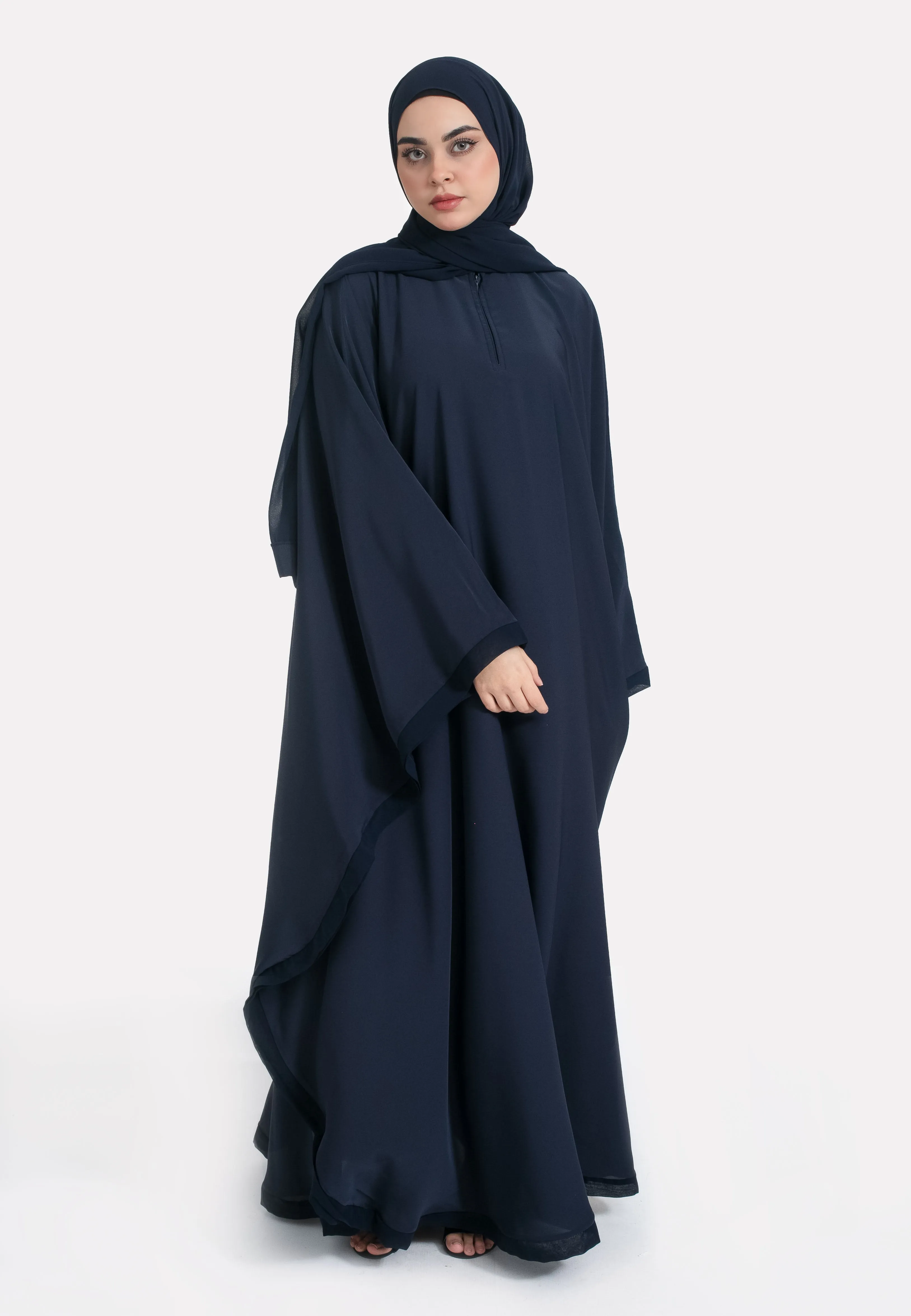 Classic Plain Navy Butterfly Farasha