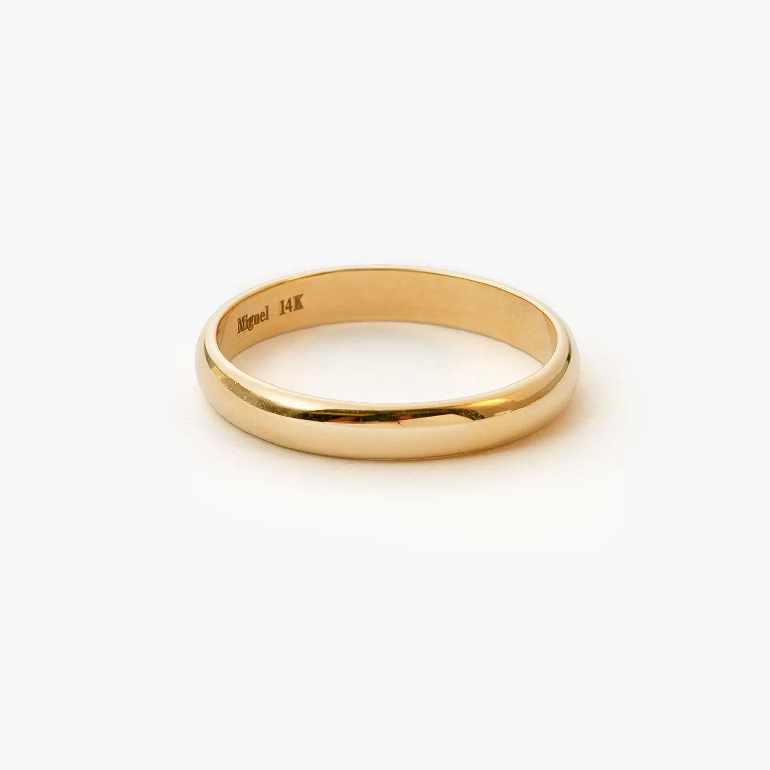 Classic Wedding Round Plain Wedding Band Ring