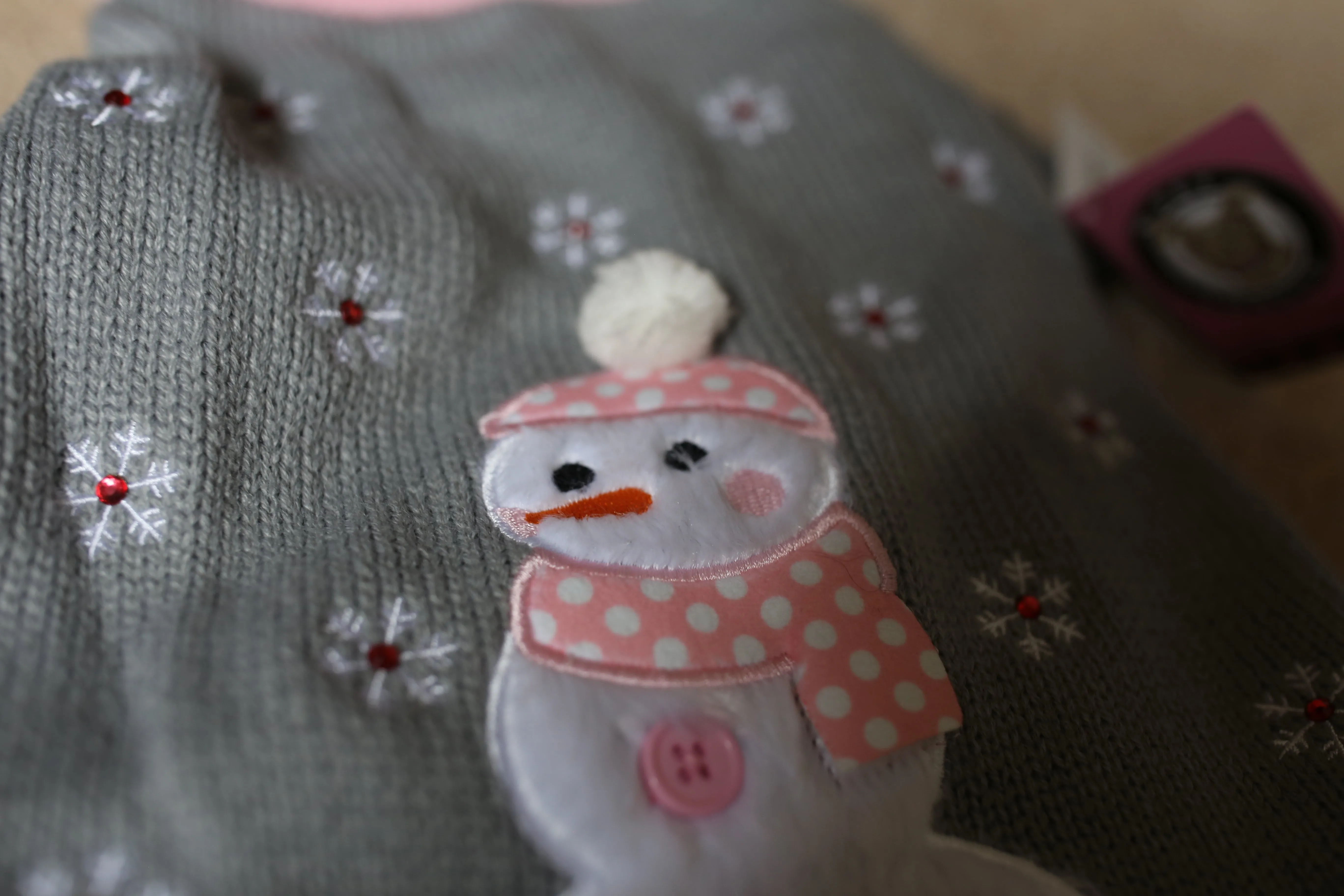 Crystal Snowman Christmas Jumper