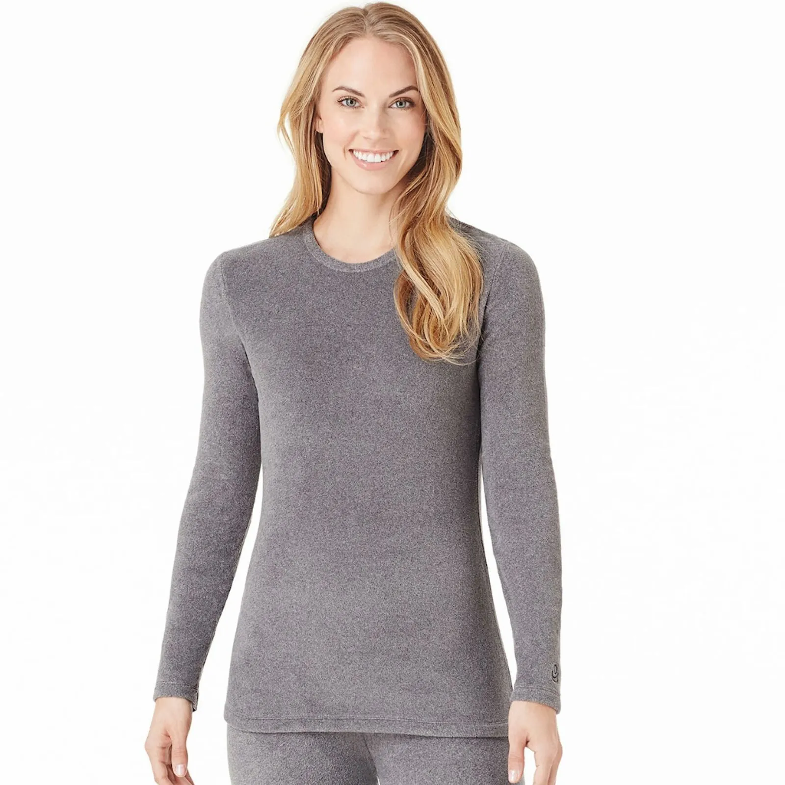 Cuddl Duds Women's Fleecewear Long Sleeve Crew Stretch Top. CD8420865