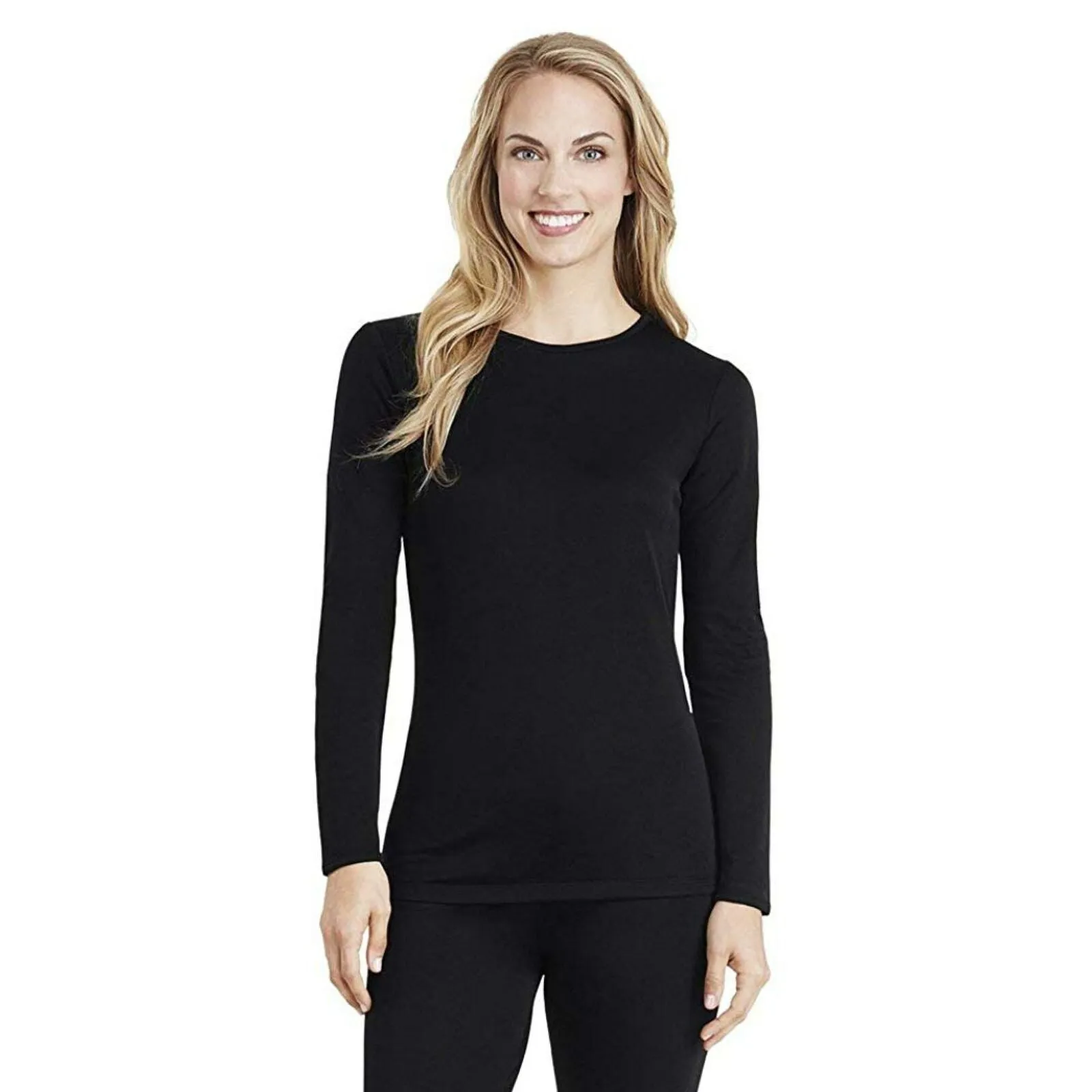 Cuddl Duds Women's Fleecewear Long Sleeve Crew Stretch Top. CD8420865
