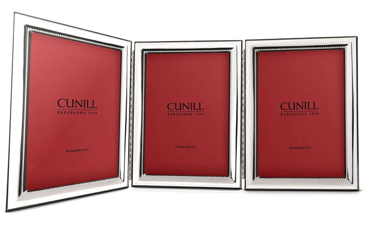 Cunill Isabella Plain Hinged Triple 5X7 Sterling Frame