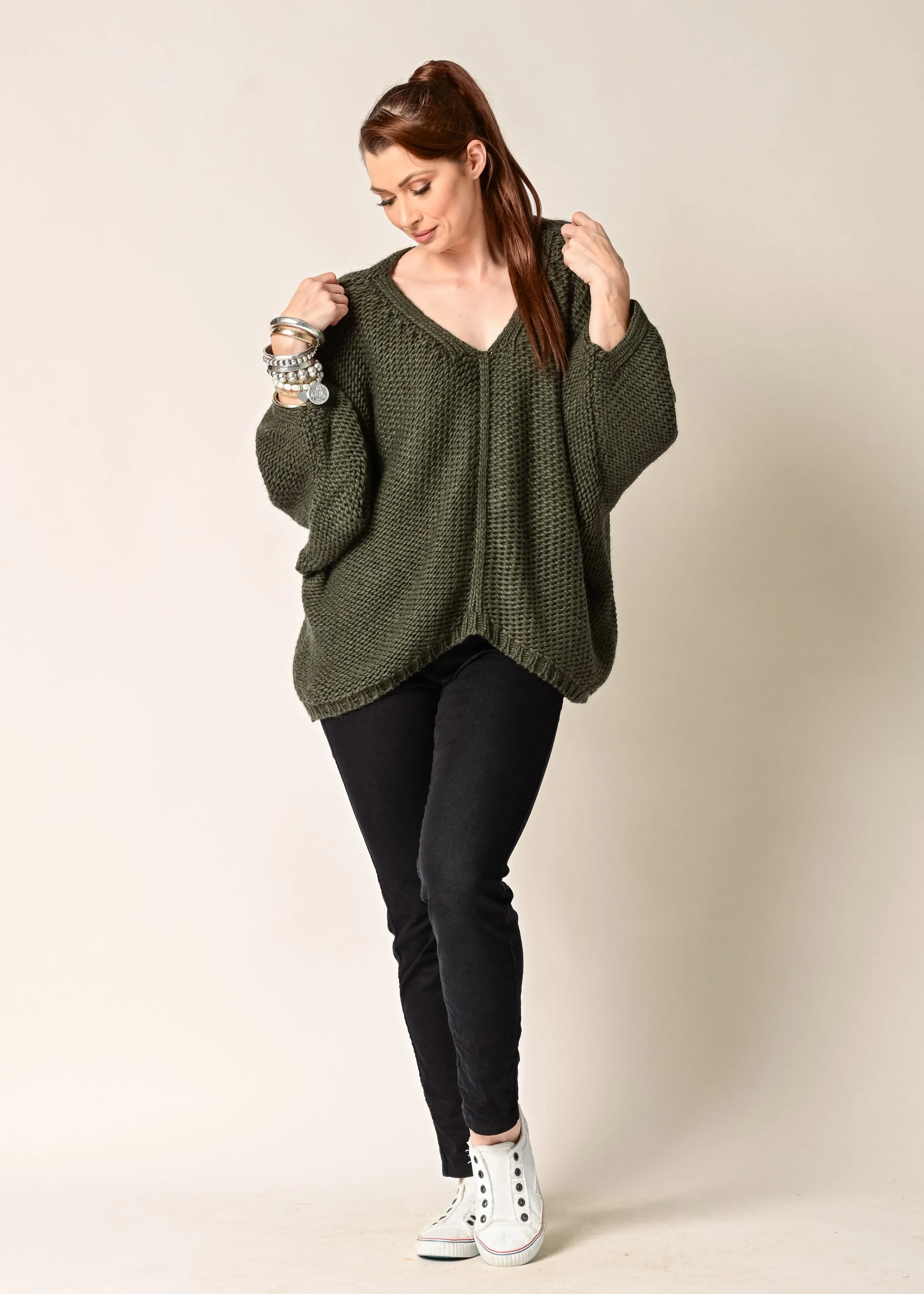 Daly Knit Top in Khaki