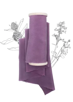 Dark Violet Silk Ribbon in Crepe de Chine