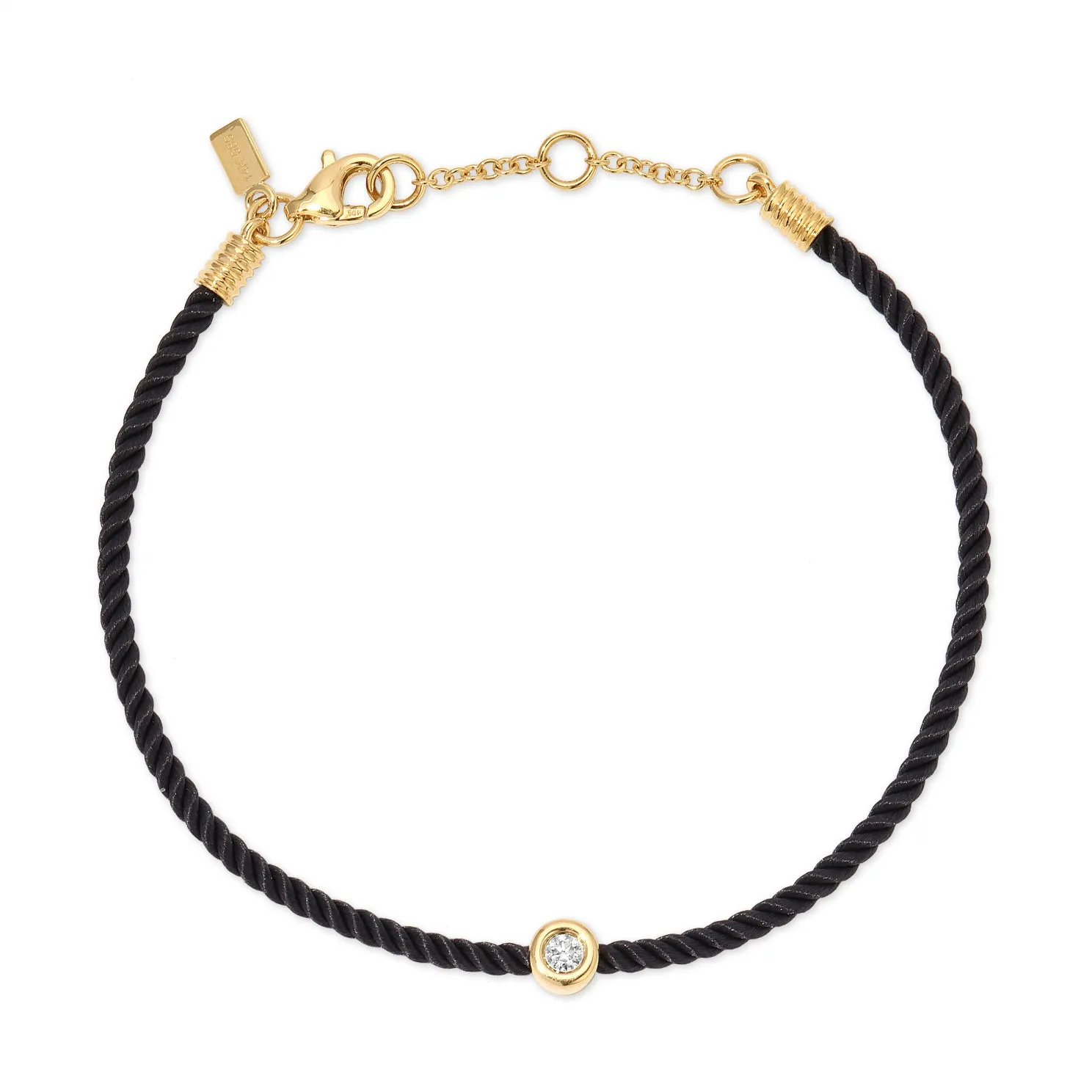 Diamond Pillow Cord Bracelet In Peony