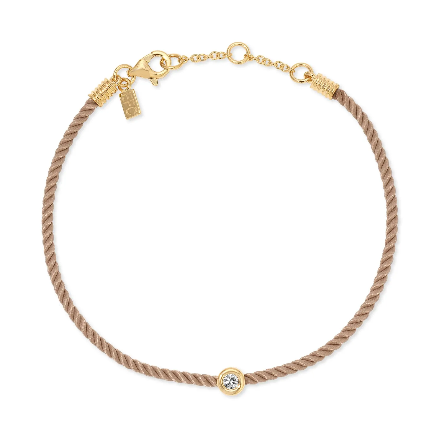 Diamond Pillow Cord Bracelet In Peony