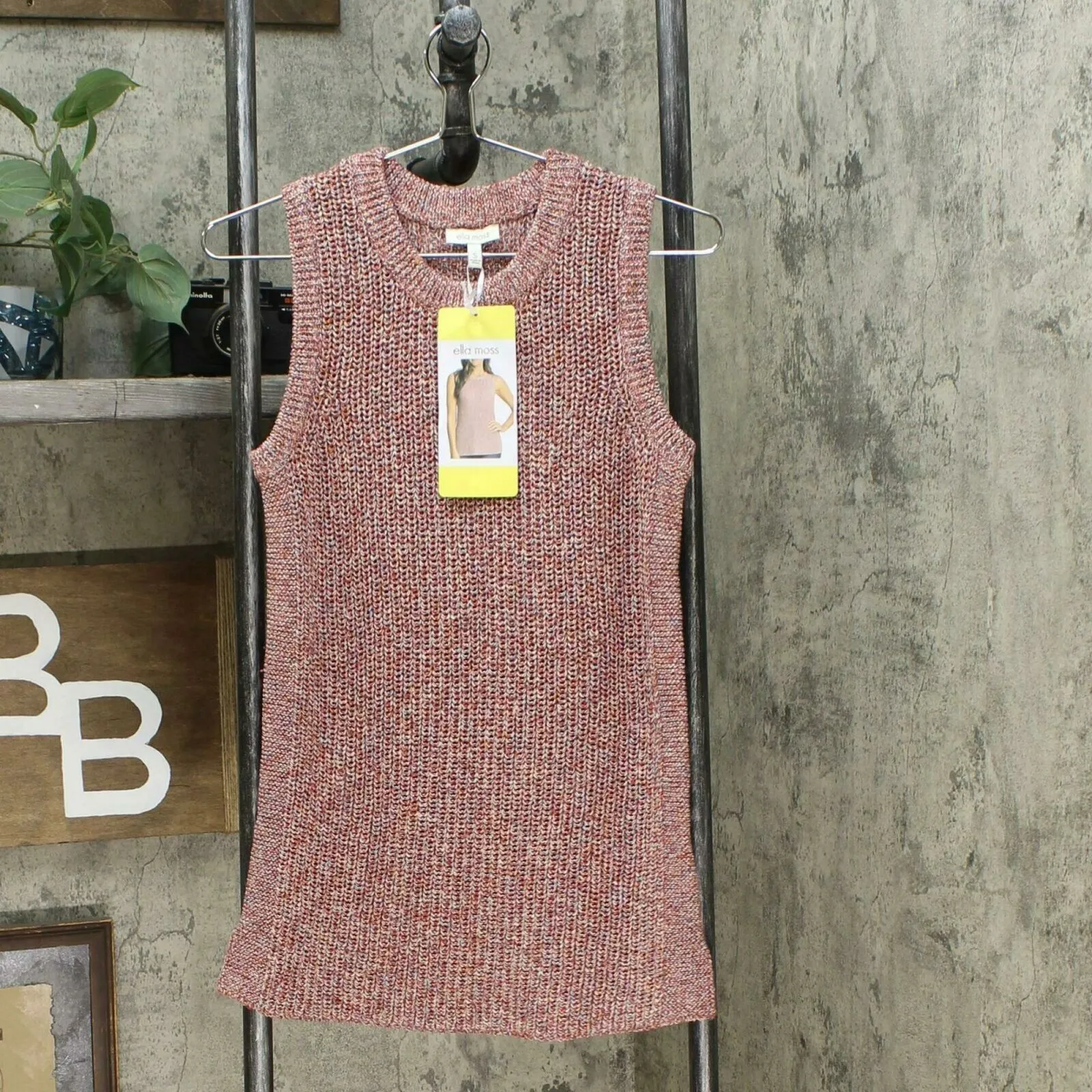 Ella Moss Women's Marled Sleeveless Tank Sweater