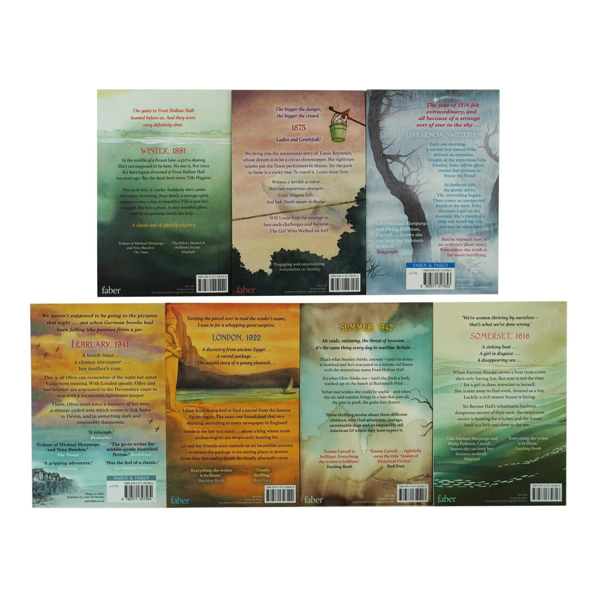 Emma Carroll 7 Books Collection Set Letters From The Lighthouse, Frost Hollow Hall