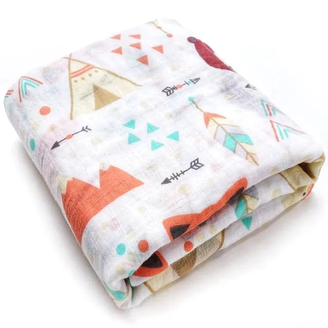 Extra Large Fox   Bear Cotton Muslin
