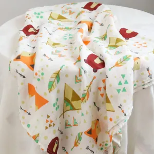 Extra Large Fox   Bear Cotton Muslin