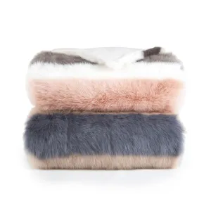 Faux Fur Stripe Throw Blanket-50"x 60"