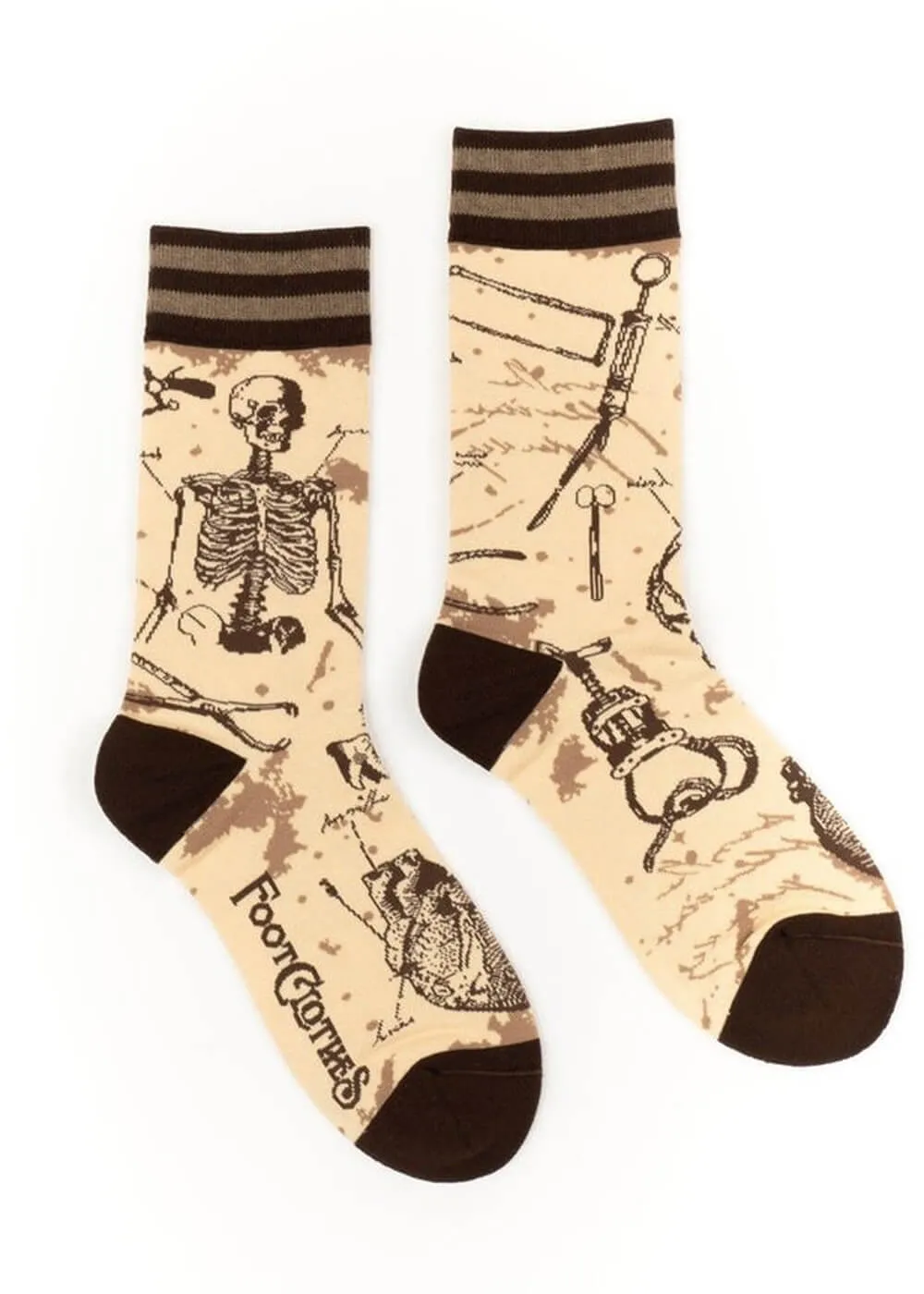 FootClothes Antique Medical Socks Beige