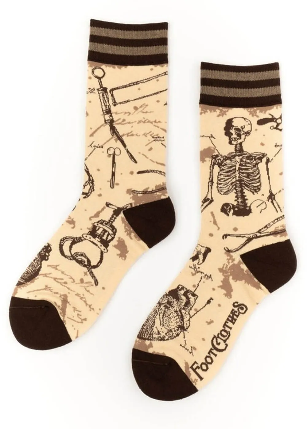 FootClothes Antique Medical Socks Beige